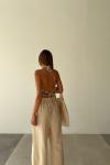 Sophie Bağlamalı Crochet Crop Siyah Beyaz