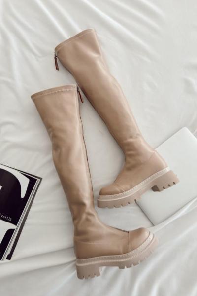 Kessie Diz Üstü Tasarım Bot  Bej