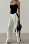 Halerie Palazzo Pantolon  Beyaz Siyah