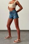Evia İthal Jean Şort  Mavi