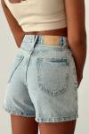 Aniti Yüksek Bel Mom Jean Şort  Açık Mavi