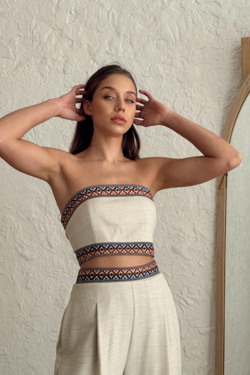 Morocco Etnik Set  Bej