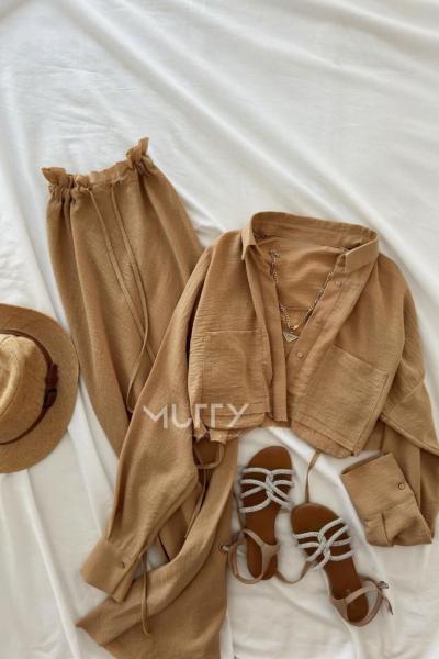 Uliana Keten Tasarım Takım Camel