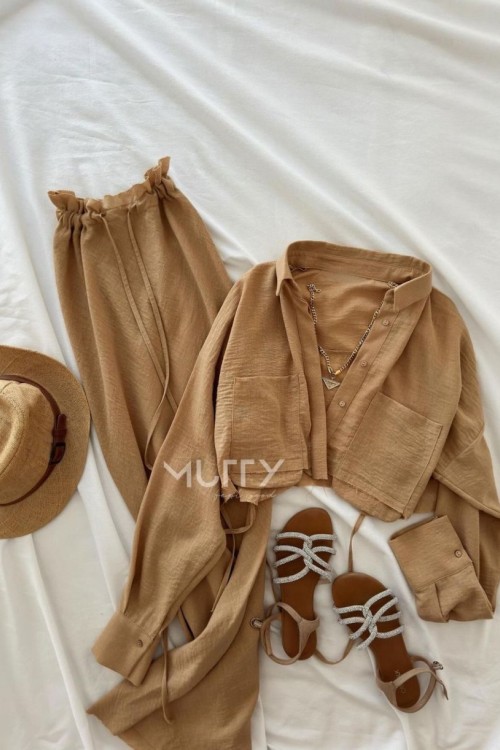 Uliana Keten Tasarım Takım Camel