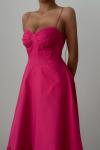 Hilde Poplin İp Askılı Maxi Elbise  Fuşya