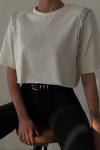 Isra Troklu Lazer Kesim Thsirt  Beyaz