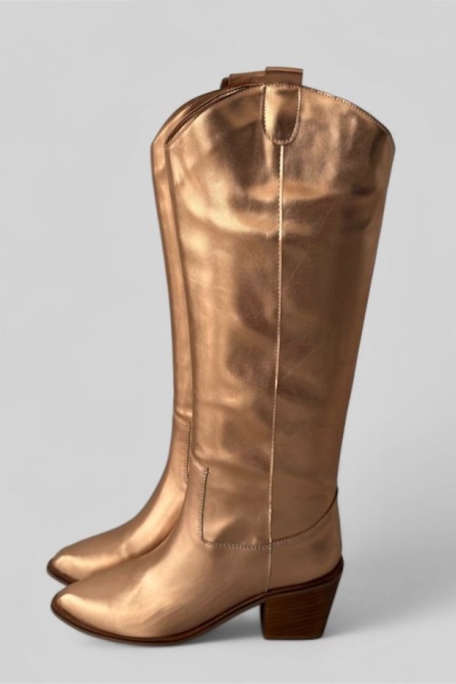 Leah Kalın Topuklu Çizme rose