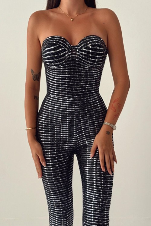 Tiny Gümüş Straplez Tulum gümüş