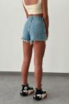 Suzanna Yırtık Denım Şort  Mavi