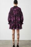 Oversize Balon Kol Premium Elbise Madrid  Mor