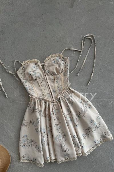 Duna Özel Tasarım Premium Elbise  Bej