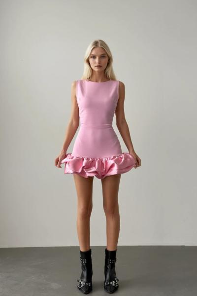 Wily Kolsuz Tasarım Elbise Pembe