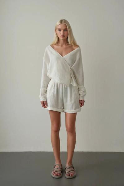 Mutty Celene Şortlu 2 li Takım  Beyaz