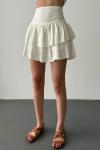 Kora Fırfır Etek Beyaz