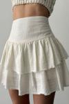 Kora Fırfır Etek Beyaz
