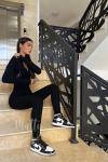 Kaylie Toparlayıcı Fitilli Kumaş Tulum Siyah