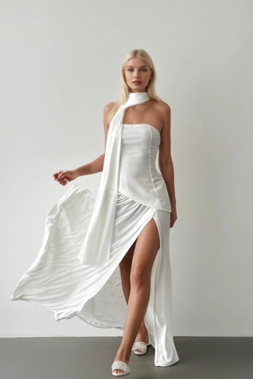 Arlin Tasarım Elbise Beyaz