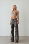 Yeli Yüksek Bel Palazzo Jean Leopar
