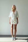 Dalia Organik Keten Etek + Gömlek 2li Set  Beyaz