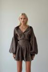 Berlin Etek Gömlek Set ( ÖN SİPARİŞ ÜRÜNÜDÜR ) Kahverengi