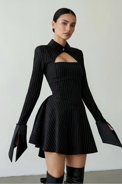 Elin Vatkalı Özel Tasarım Elbise Füme