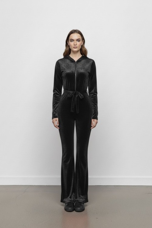 Kadife Tulum Hana  Siyah