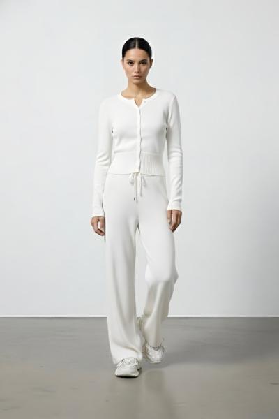 Nira Relax Mevsimlik Triko Takım Krem