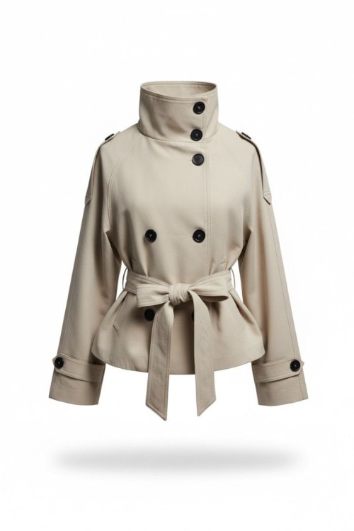 Amira Dik yaka Trenchcoat Bej