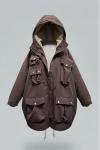 Kuba ithal Oversize Parka  Kahverengi