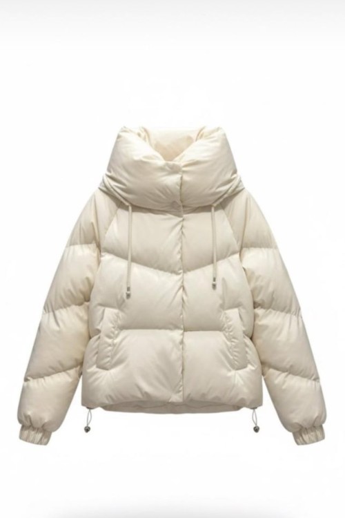 Lodila Dik Yaka Puffer Mont  Krem