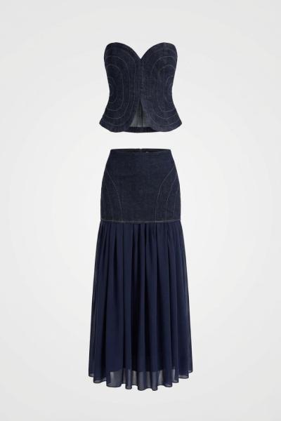 Bella Denim İkili Set  Mavi