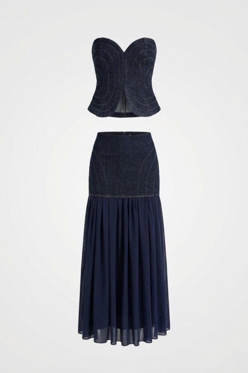 Bella Denim İkili Set  Mavi