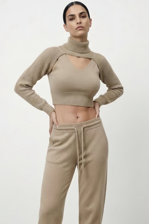 Lilia 3lü Triko Set Camel
