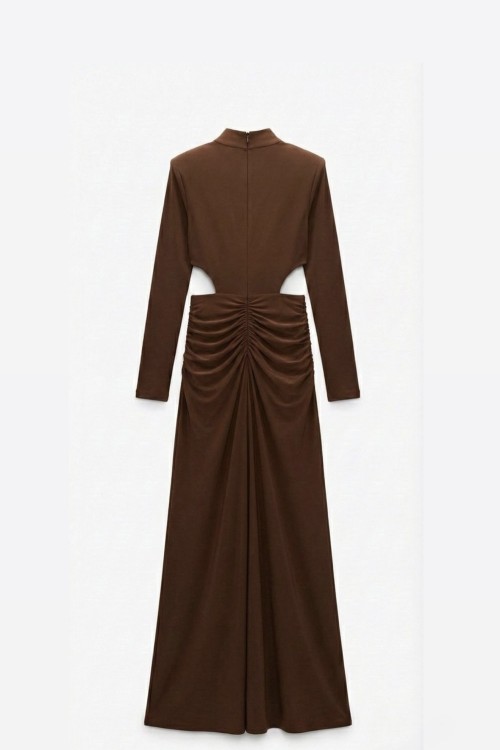 Any Vatkali Tasarim Elbise Kahverengi