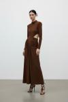 Any Vatkali Tasarim Elbise Kahverengi
