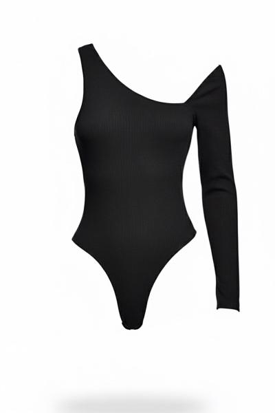 Angel Tasarım Kaşkorse Bodysuit Siyah