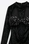 Yulia Gogus Payetli Parti Elbisesi Siyah