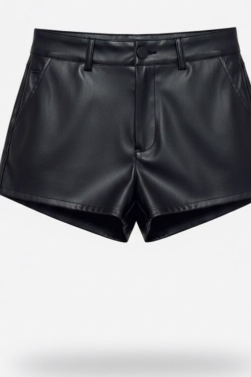 Sara Yumuşak Dokulu Deri Etek  Siyah