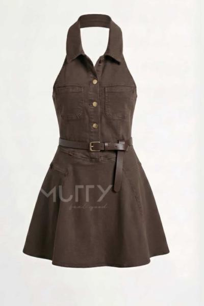 Clara Jean Elbise Kahverengi