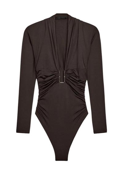 Hacken Tasarım Bodysuit Acı Kahve