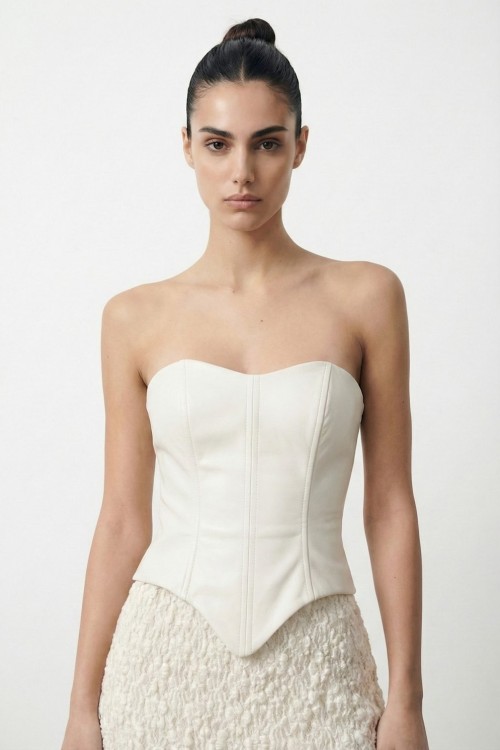 Alger Korseli İkili Tasarım Takım Ekru