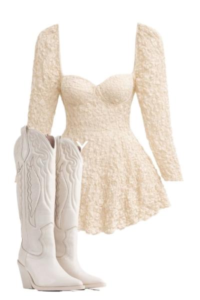 Genoa Gloplu Güpür Elbise Bej