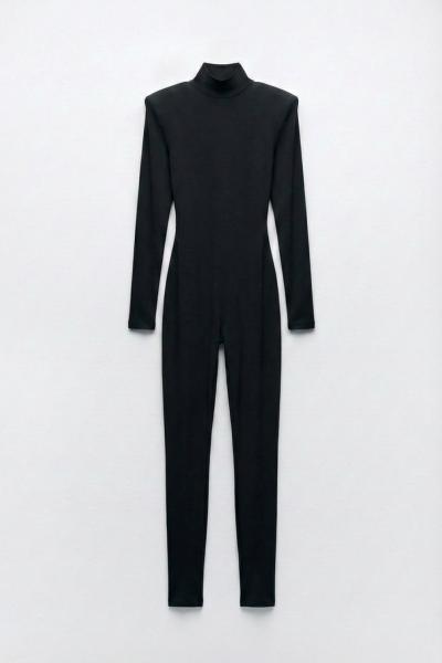 Mia Vatkali Basic Catsuit  Siyah