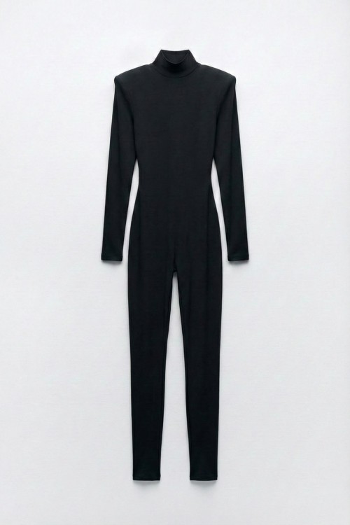 Mia Vatkali Basic Catsuit Siyah