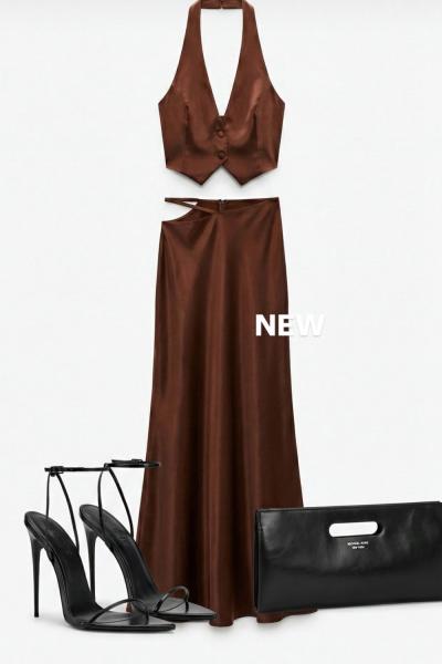 Vejle Saten Tasarım Takım Kahverengi