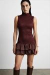 Daren Güpürlü Tasarım elbise Acı Kahve