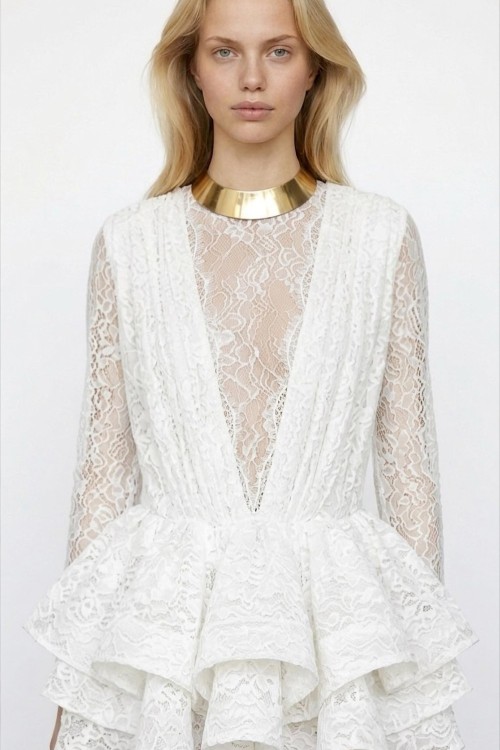 Jandal Kabarık Etekli İçi Şortlu Elbise Beyaz