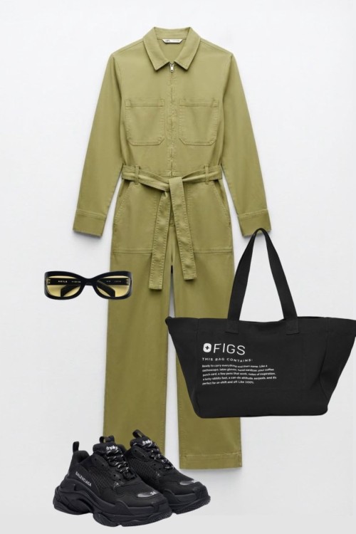 Figs Orj Marka İthal Tulum Yeşil