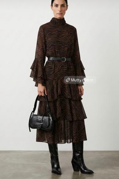 Yeovil Maxi Leopar Elbise Leopar