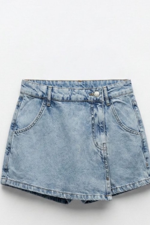 Thun Denim Şort Etek Mavi